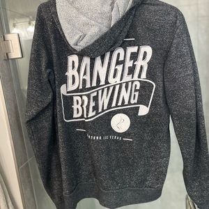 Banger brewing zip up hoodie